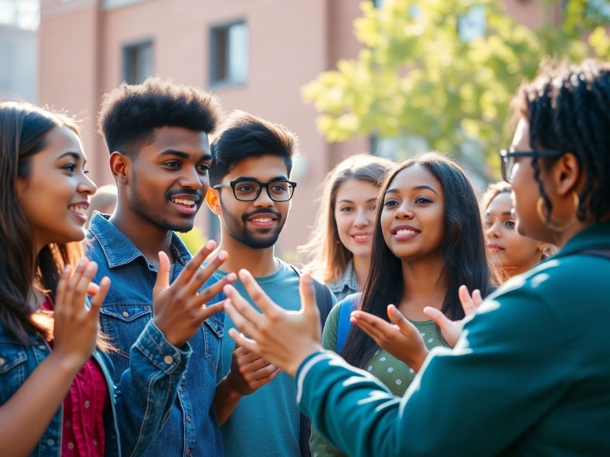 Tineri uniți discutând activ despre viitorul lor.